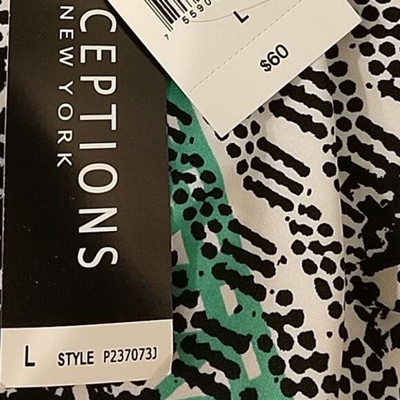 Perceptions Green & Black Sleeveless A-Line Dress - Picture 5 of 7